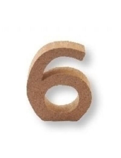 Chiffre "6" Mdf - 4,5 cm