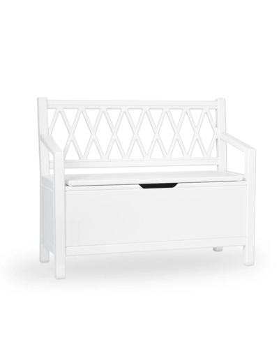 Banc coffre à jouets Blanc