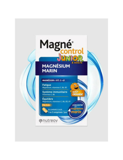 Magnesium Marin Junior 30 Comprimes Magne Control Nutreov