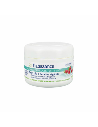 Masque capillaire fortifiant - Ricin Bio & Kératine végétale 200ml Natessance