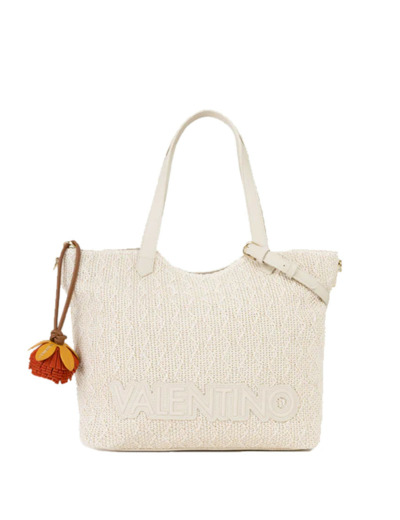 Valentino Courmayeur Sac Shopping Tissé Ecru