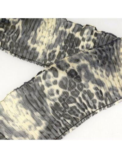 Voile plissé léopard  120 mm