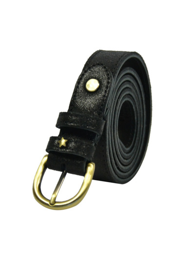 Mila Louise Pallas X Ceinture Cuir Noir