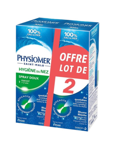 Hygiène Du Nez Spray Doux 2x135ml Physiomer