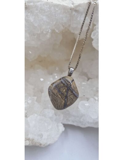 Pendentif opale boulder avec chaine argent 925 olpa674