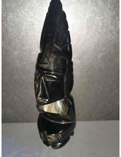 Statue Obsidienne dorée 514g pièce unique qualité  premium du Mexique