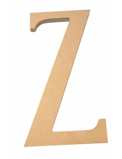 Lettre "Z" Mdf - Hauteur : 220 mm