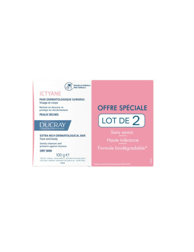 DUCRAY ICTYANE PAIN S/G 100G BT 2