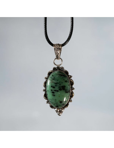 COLLIER PENDENTIF RUBIS SUR ZOISITE REF MH BG09 olpa689