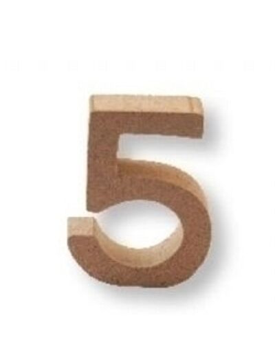 Chiffre "5" Mdf - 4,5 cm