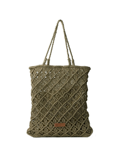 Biba Metal Sonora Sac Cabas En Coton Tressé Bronce