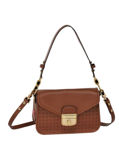 Longchamp Mademoiselle Longchamp Sac Bandoulière En Cuir Cognac