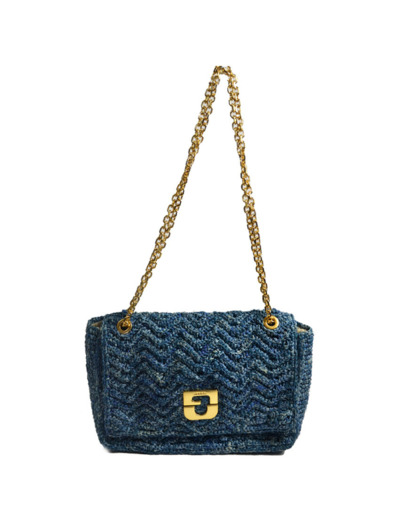 Gérard Darel Le Fanny Sac Travers  Raphia Bleu