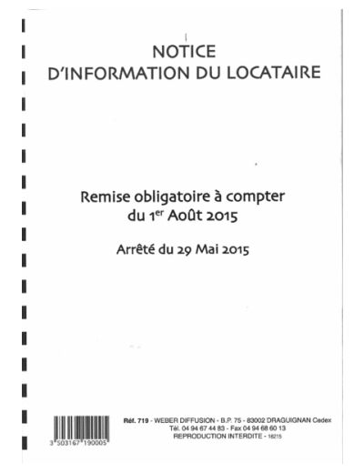 Notice d'information du locataire