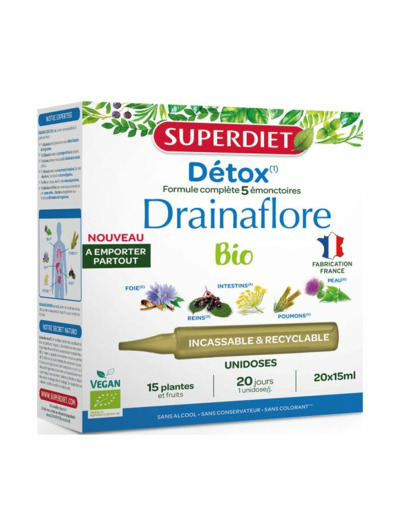 Drainaflore Bio Unidose 300ml Superdiet