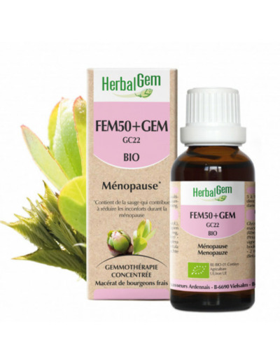 Fem50+ gem Gc22 Bio Menopause 30ml Complexes De Gemmotherapie Herbalgem