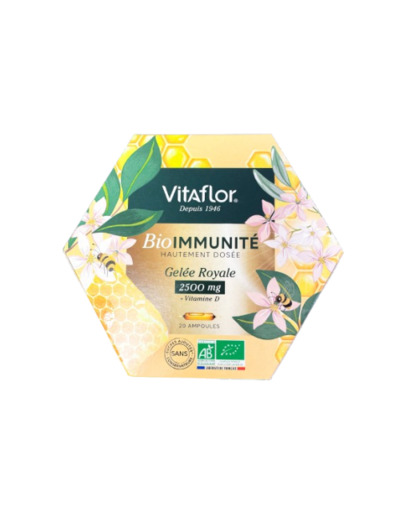 Gelée Royale 2500 mg Et Vitamine D Bio 20x10ml Vitaflor