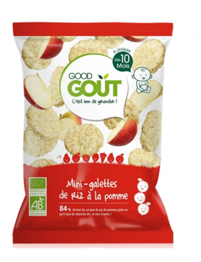 GOOD GOUT MINI-GALETTE DE RIZ POMME 40G