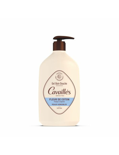 Gel Bain et Douche Fleur de coton 1L Peaux sensibles Rogé Cavaillès