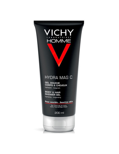 Gel Douche Corps & Cheveux Hydratant Energisant Hydra Mag-c 200ml Homme Vichy