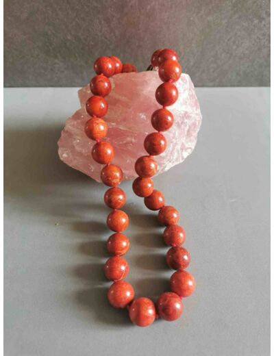 Collier corail naturel perles 16mm olpa1850 à 1853