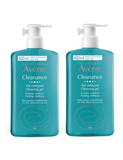 AVENE CLEANANCE DUO GEL NETTOYANT 2X400ML