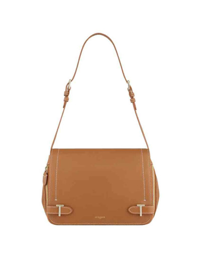 Le Tanneur Simone Sac Bandoulière Moyen Cuir grainé Tan
