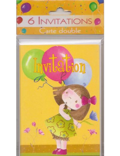 Cartons d'invitation "Ballons"