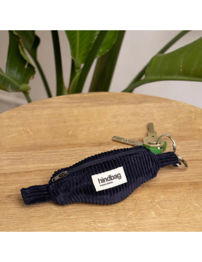 Hindbag Côme Porte Clés Sac Banane Velours Marine