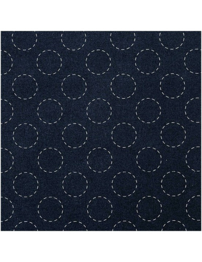 Tissu broderie sashiko bleu marine