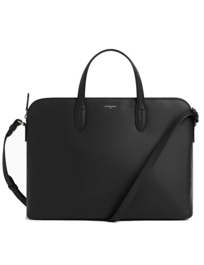 Le Tanneur Sophie Porte Documents en Cuir 1 Soufflet PC 15" Noir