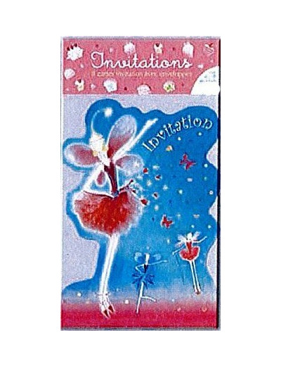 Cartons d'invitation anniversaire "Danseuse"