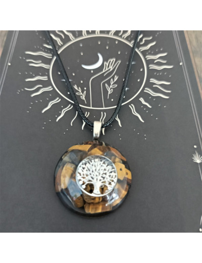 Pendentif Orgonite 11 Œil de tigre