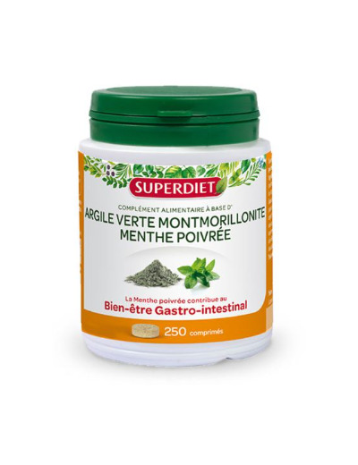 Verte Digestion 250 Comprimes Argile Superdiet