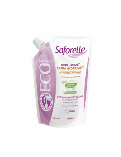 Soin Lavant Ultra Hydratant Eco-recharge Special Secheresse 400ml Saforelle