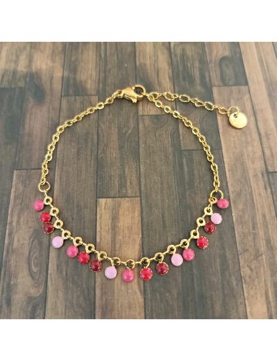 Bracelets en acier inox rose/rouge/doré