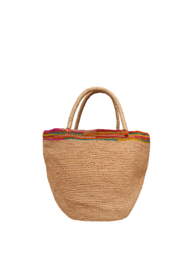 Sovani Matou Sac Porté Main En Raphia Naturel/Multi