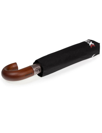 Isotoner Parapluie Homme X-TRA Solide Poignée Crook Bois Noir