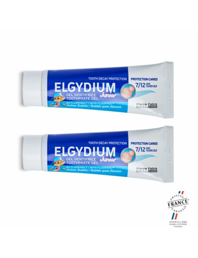 Junior Dentifrice Au Fluorinol Gout Bubble 7-12 Ans 2x50ml Elgydium