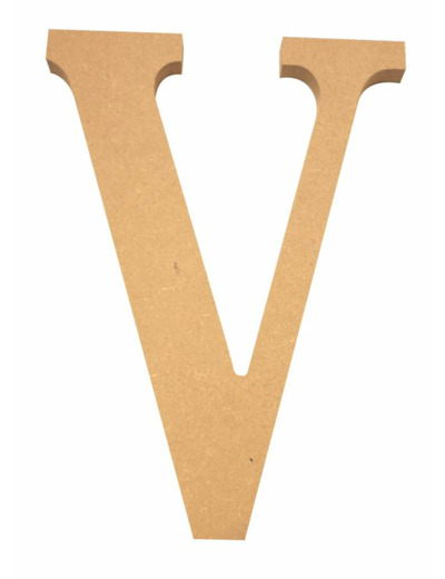 Lettre "V" Mdf - Hauteur : 220 mm