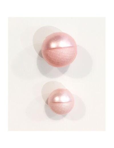 Bouton fantaisie perle - Rose 8 et 10 mm