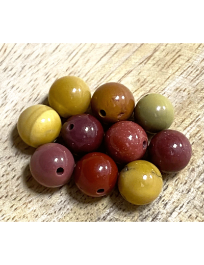 PERLES JASPE MOKAITE