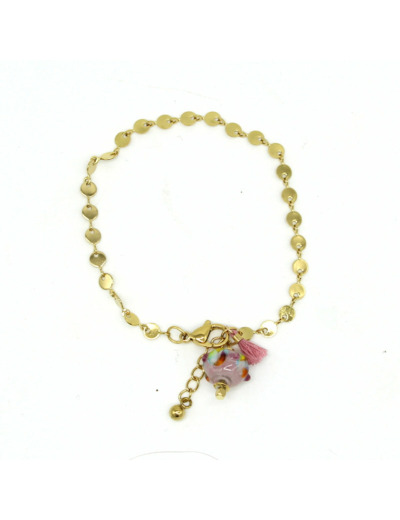 Bracelet chaine pastilles