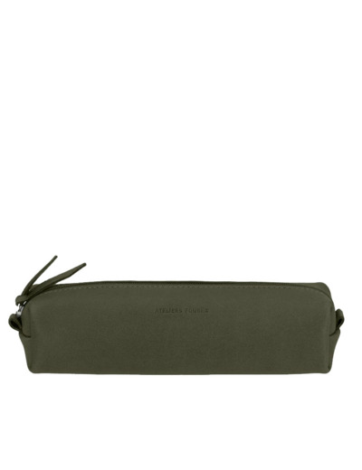 Ateliers Fourès Baroudeuse Trousse Cuir Dioné B32 Kaki