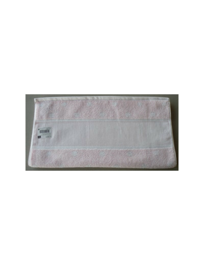 Serviette de toilette rose à pois RICO