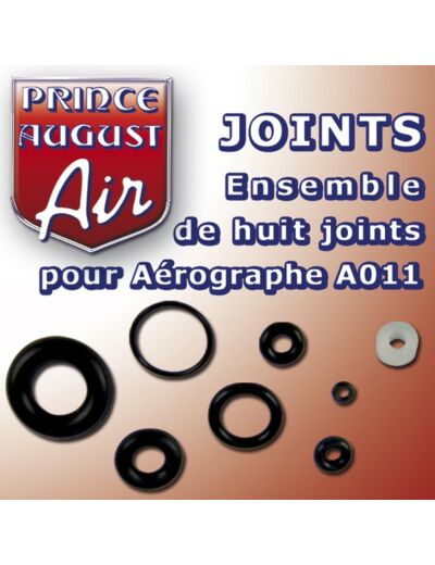 AA030 – Ensemble de huit joints pour aérographe A011 et A112
