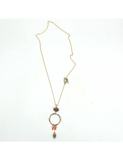 Collier pampilles bleu Zeline