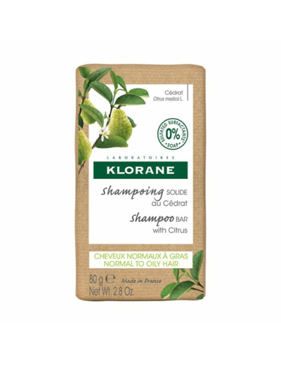 Shampooing Solide Cédrat 80g Klorane