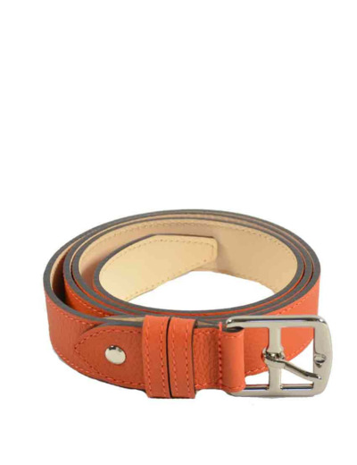 Berthille Ceinture A Chape Cuir Ajustable Orange