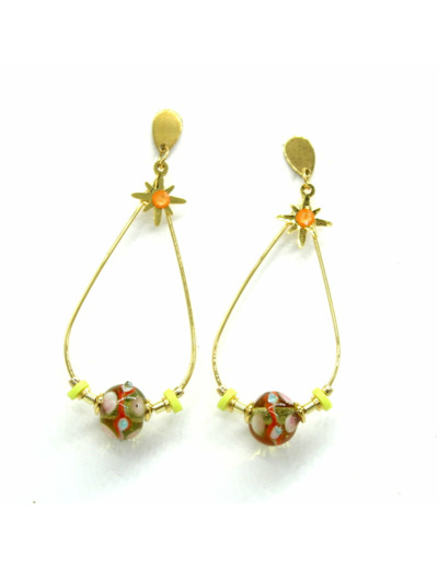Boucles d'oreilles Citrus Coral